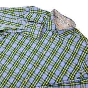Tommy Bahama Shirt Cubanita Starlight Blue Plaid Beach Tropical Island Mens XL